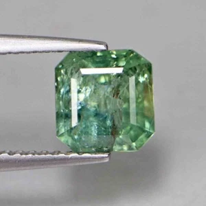 1,81 Cts 100% Zaffiro Naturale Taglio Ottagonale Colore Verde Bluastro Gemme Sciolte - Foto 1 di 5