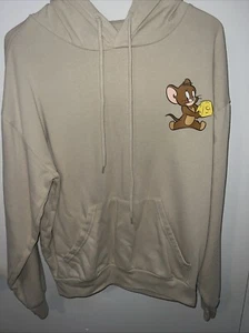 Tom und Jerry Hoodie Erwachsene Gr. M - weiß 2-seitige Grafik Tom Jerry Spike Logo - Bild 1 von 5