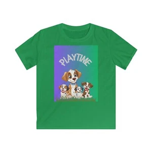 Play Time Kids Softstyle Tee - Fun Children's Graphic T-Shirt, Playdate Shirt, - Picture 1 of 11