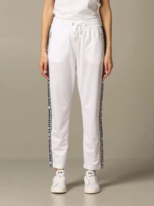 $100 A|X Armani Exchange Women's Jogging Trousers with Logoed Bands, White, XL. - Picture 1 of 3
