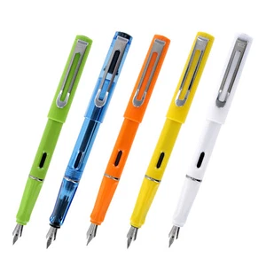 JinHao 599A Plastic Fountain Pen, Medium Nib, Assorted Colors, 5-Count - Picture 1 of 6