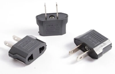 3 Stück Reise Strom Adapter EU DE Deutschland Stecker auf für USA Mexiko [#1108] - Bild 1 von 4