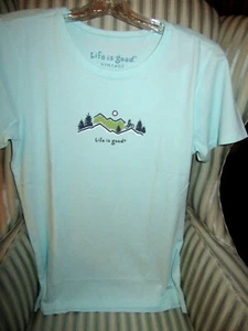 NEU MIT ETIKETT LIFE IS GOOD DAMEN S/S VINTAGE CRUSHER T-SHIRT..JACKIE..."BIKE VISTA"....(M) - Bild 1 von 4