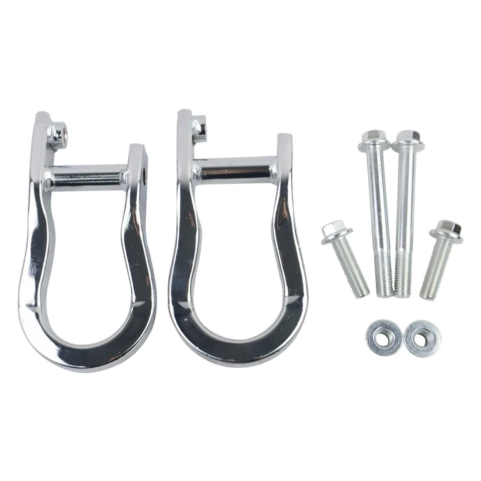 1Set Chrome Tow Hooks 84072462 for Chevrolet GMC Silverado Sierra 1500 2007-2019 Foto 1 de 4