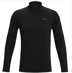 UNDER ARMOUR MENS TECH 1/2 ZIP BRAND NEW SIZE LARGE BLACK B6 - Picture 1 of 2