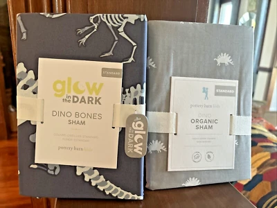 Disney pottery barn Dinosaur Bones Jurassic + holiday gift kid bed SET 2 , - Image 1 of 4