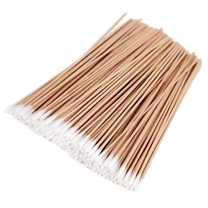 200 Count 6 Inch Long Cotton Swabs with Wooden Handles Cotton Tipped Applicat... - Picture 1 of 9