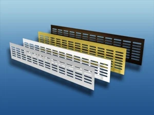 Stegblech Lüftungsgitter Lamellengitter Heizungsgitter Lüftungsblech Aluminium  - Bild 1 von 11