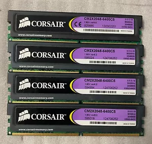 Corsair XMS2 Kit 8 GB (4x2 GB) PC2-6400 DDR2-800 MHz RAM (CM2X2048-6400C5). - Foto 1 di 2