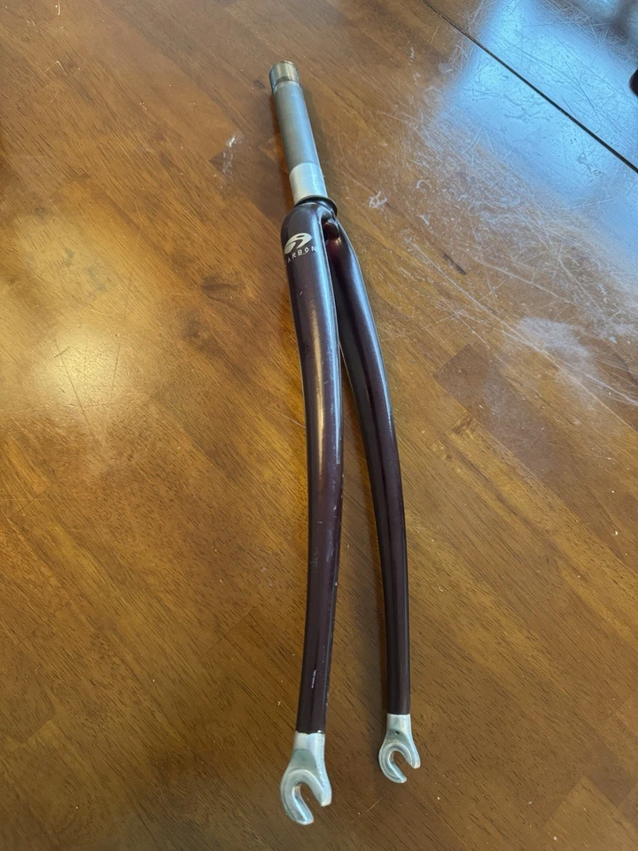 "Horquilla de carbono roscada Trek ICON 1"" de colección - corona con orejetas - dirección de 6 1/4"" - usada" Foto 1 de 4