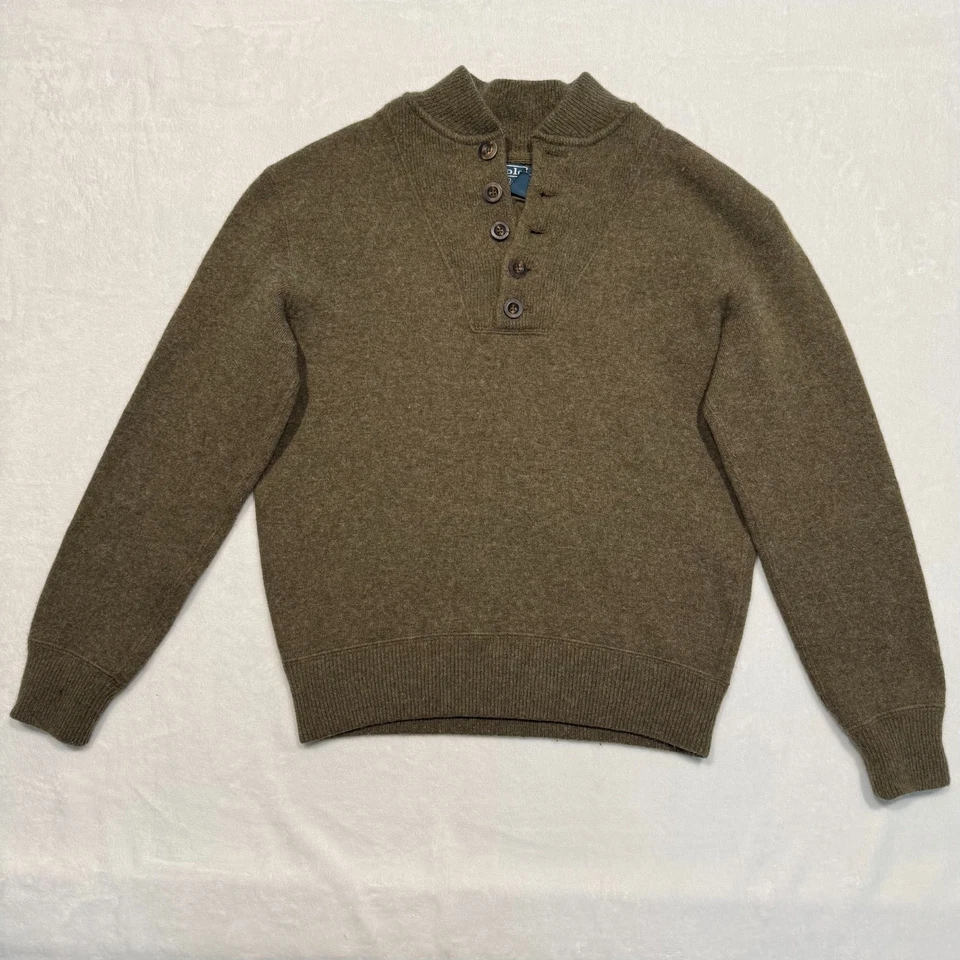 Polo Ralph Lauren Pullover Wool Blend Sweater Men's Small Button Collar - Image 1 of 4