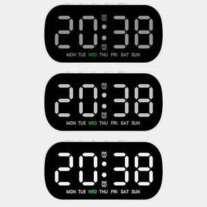 Contemporary Design Table Clock with Adjustable Brightness and Dual Alarms - Picture 1 of 44