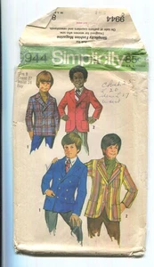 SIMPLICITY 9944 Boy's Fitted Lined Jackets SZ 8 UNCUT 1972 - Picture 1 of 3