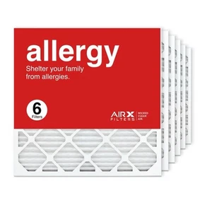 AIRX Allergy MERV 11 Nennleistung 24x24x1 HVAC Luftfilter 6er Pack Hergestellt in den USA - Bild 1 von 4