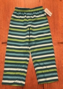 Cat And Jack Boys Green/Blue Striped Pajama Pants Size S (6/7) NWT - Picture 1 of 6
