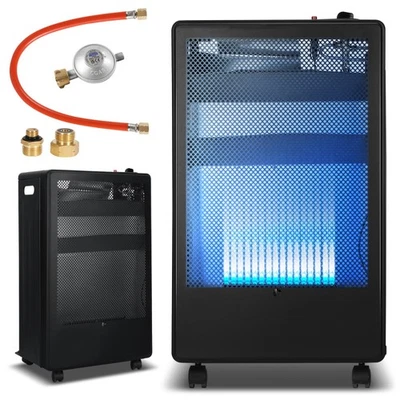 Gasheizung Gasheizofen Gasheizer Thermostat Mit Rädern 3800W Heizstrahler leise - Bild 1 von 4