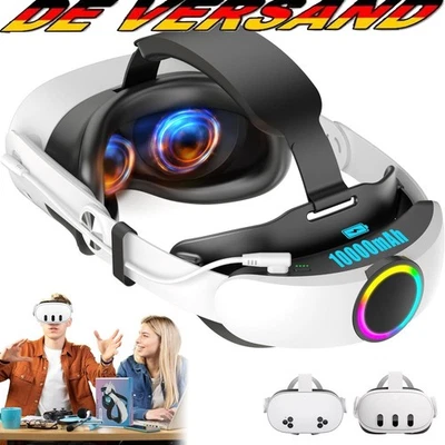 10000mAh Akku Elite Strap Verstellbarer Kopfgurt Zubehör für Meta Quest 3 VR - Bild 1 von 4