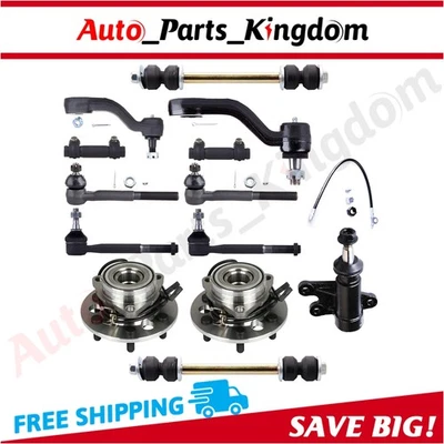 13x Front Steering Tie Rod End Sway Bar End Link For 1995-1999 GMC Yukon Chevy - Image 1 of 4