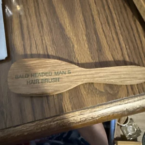 Cepillo de pelo de madera calvo acosado para hombre - Imagen 1 de 2