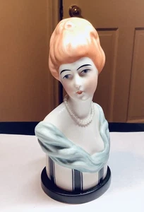 FULPER POTTERY Stangl Porcelaine Figural 1930s Woman Porcelain 2 Pc Inkwell - Picture 1 of 10