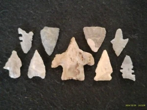 9 Texas Arrowheads, Prehistoric Indian Artifacts *FREE SHIPPING* 23X - Picture 1 of 4