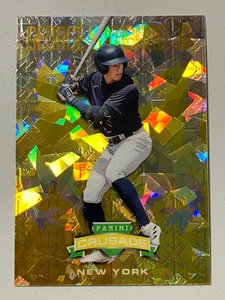 2024 Panini Crusade GEORGE LOMBARD JR Gold Ice Crudade 01/10 Yankees - Picture 1 of 3