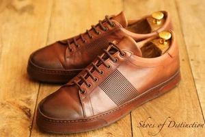 Oliver Sweeney Ranzola Burnished Tan Leather Shoes Trainers Sneakers UK 8 US 9 - Picture 1 of 10