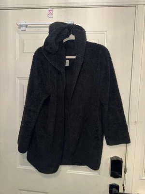 PINK Victorias Secret  XL Adult Black Fleece Teddy Sherpa Womens Open (HOME68) - Image 1 of 2