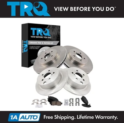 TRQ Brake Pad & Rotor Kit Fits 2018-2022 Subaru Crosstrek 2017-2022 Impreza - Image 1 of 4