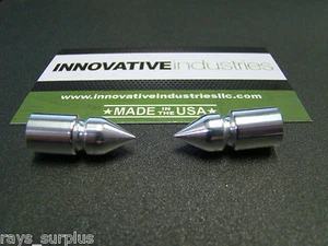 VALVE STEM CAPS Billet Aluminum SHORT SPIKE   Harley  2 pack MADE IN THE USA - Picture 1 of 3