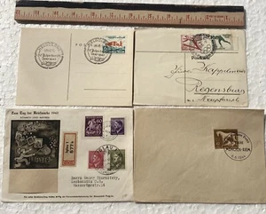 4 GERMANY Postal COvERS CARDS Third Reich WW2 FDC Postcards - Picture 1 of 4