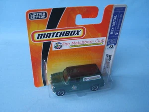 Minivan Matchbox Austin cuerpo verde RARA MICA edición club juguete modelo 63 mm de largo - Imagen 1 de 2