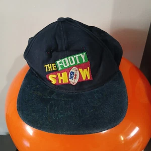 Vintage 90s 1990s The Footy Show- AFL Football Signed Hat Cap Rare Rugby - Picture 1 of 5