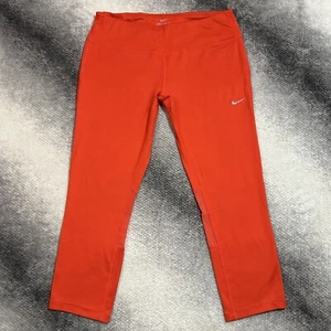 Nike Orange Dri Fit Leggings Large - Picture 1 of 9