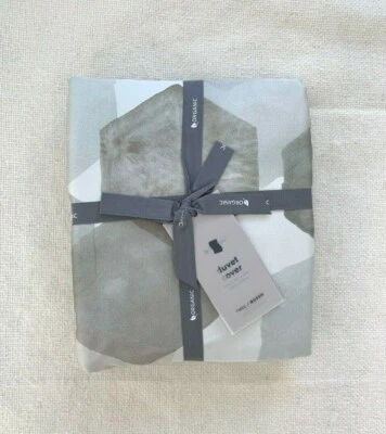 Funda nórdica West Elm 400 hilos orgánica geo satén Queen 2 fundas estándar Foto 1 de 3