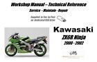 Workshop Manual USB Kawasaki ZX6R Ninja 2000 - 2002
