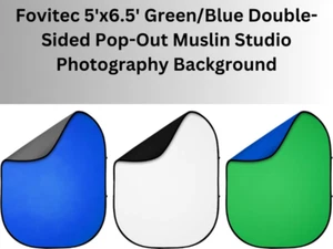 5'x6,5' Fotografie Hintergrund Panel Pop Up Professioneller grüner Bildschirm glatte Rückseite - Bild 1 von 23