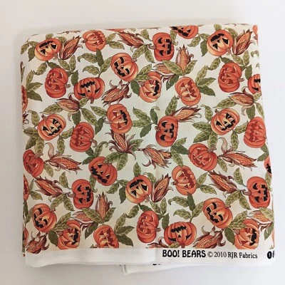 Boo! Bears by RJR Fabrics Cotton Jack-o-lanterns Ears of Corn 45" By The Yard - Image 1 of 4