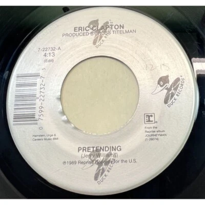 Eric Clapton Pretending / Before You Acuse Me 45 RPM Rock Duck Records - Image 1 of 4