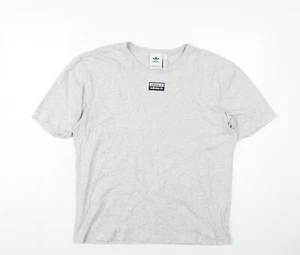 Adidas Unisex Grey T-Shirt M Crew Neck Casual - Picture 1 of 12