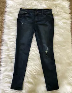 1822 Damen Jeans Skinny Stretch Blau Größe 31 Mid Rise Distressed 31/29 - Bild 1 von 7