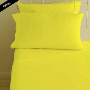 Egyptian Cotton 4 Piece Deep Pocket 1000 Count Sheet Set Solid Colors & Sizes - Picture 1 of 35