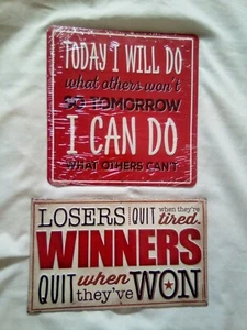 2 Open Road Brands Home Decor- Motivational Quotes Wall Hangings  - Picture 1 of 5