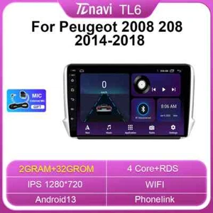 For Peugeot 2008 208 Series 2014-2018 Carplay Car Radio Video Player GPS Screen - Picture 1 of 32