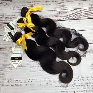 3 Bundles 16, 18, 20” Body Wave Brazilian Human Hair Nat. Black - Picture 1 of 3