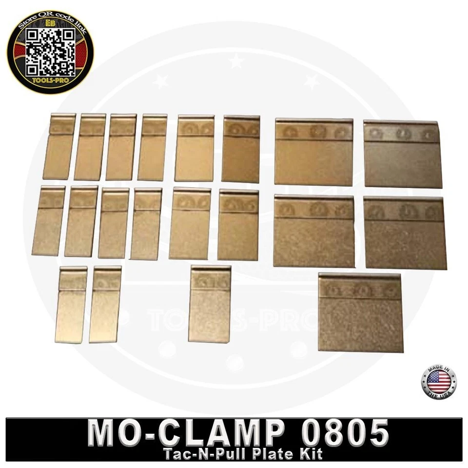 Mo-Clamp 0805 Tac-N-Pull 20 piezas Kit de placa de soldadura y tracción de carrocería automática y marco Foto 1 de 1