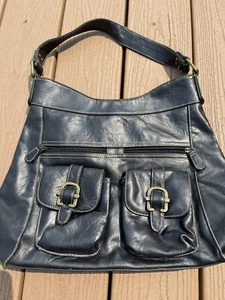 Handtasche Kunstleder schwarz - Bild 1 von 6