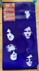 LA Guns Hollywood Vampires promo poster 1991 NM Heavy Metal Guns N Roses - Picture 1 of 1