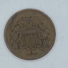 1864 Two Cent Piece 2C LARGE MOTTO Ungraded Civil War KEY Date US Coin