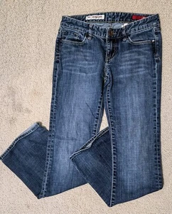 Vintage Y2k Express X2 Skinny WO1 Ultra Lowrise Boot Cut Button fly Jeans Size 4 - Picture 1 of 12
